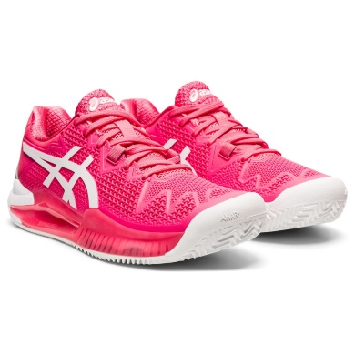 Asics Tennis Shoes Gel Resolution 8 Clay/Sand Court Pink Women